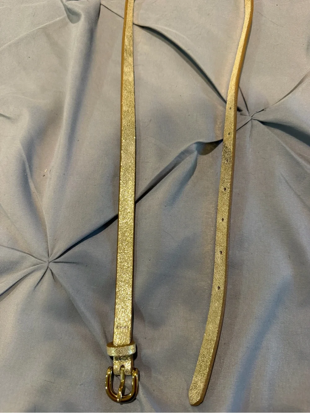 Gold Women's Slim Belt - Picture 3 of 4